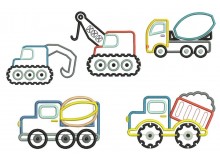 Stickdatei - Baustelle Satin